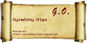 Gyimóthy Olga névjegykártya