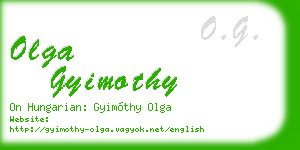 olga gyimothy business card